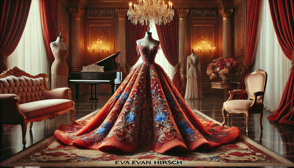 Stunning CDFA Evan Hirsch fashion showcasing luxurious red carpet-ready gowns with vibrant colors and intricate details.
